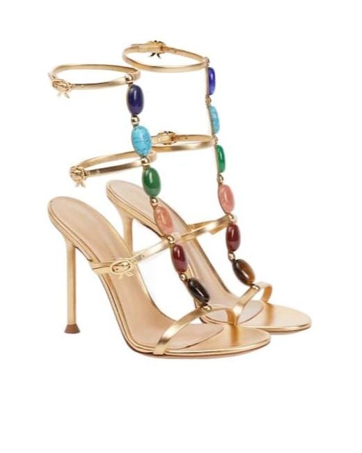 Gianvito Rossi Metallic Handmade High Heel Sandals