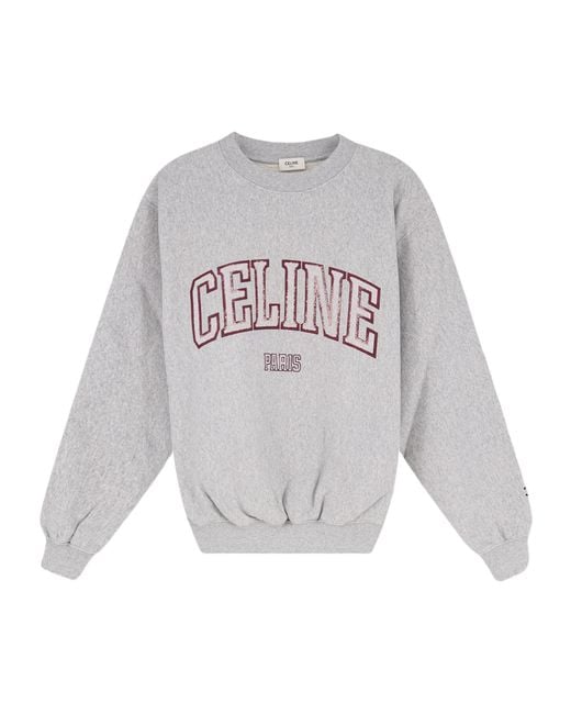 Céline White Long-Sleeve Sweatshirt