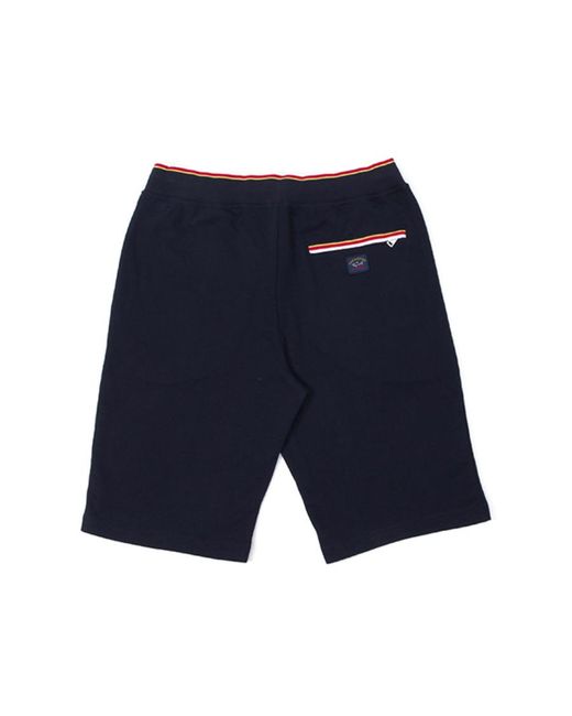 Paul & Shark Blue Logo Patch Shorts for men