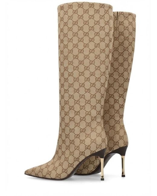 Gucci White Bombshell Boots
