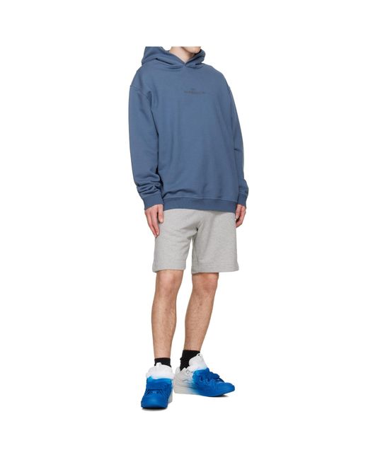 Lanvin Blue Spray Curb Sneakers for men