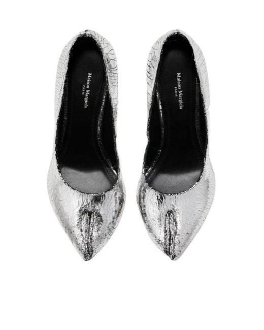 Maison Margiela White Tabi Plexi Wedge Heeled Pumps