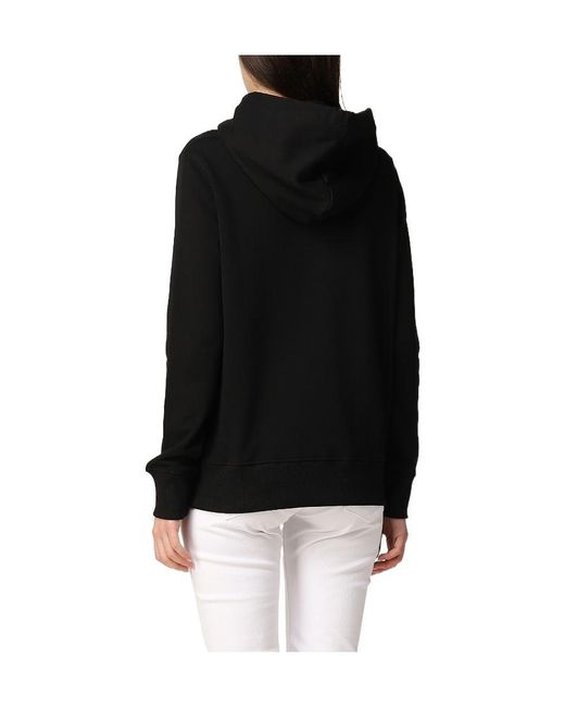Versace Black Floral-Embroidered Cotton Hoodie