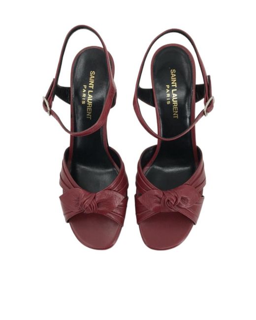 Saint Laurent Multicolor Logo High-Heeled Sandals