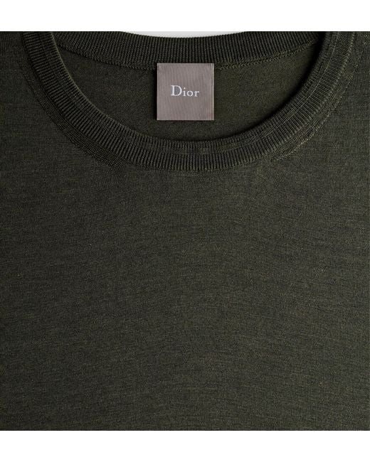 Dior Green T-Shirt With Embroidery, Relaxed Fit for men
