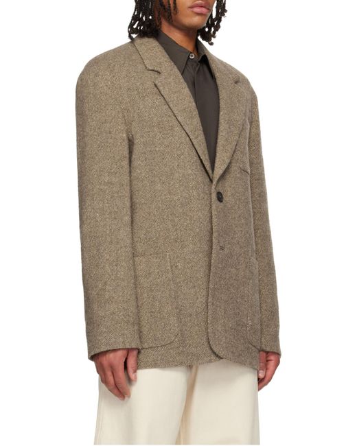 Our Legacy Brown Long-Sleeved Suit Jacket for men