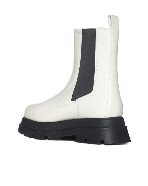 Ash White Elite Chunky-Sole Chelsea Boots