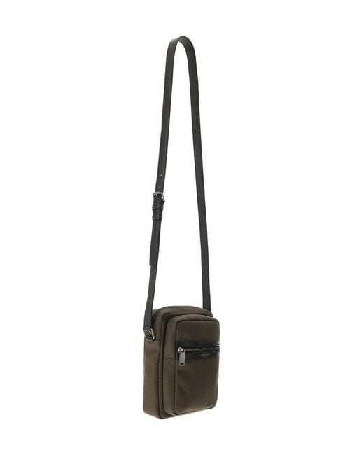 Saint Laurent Green Zipper Oblique Span Package for men