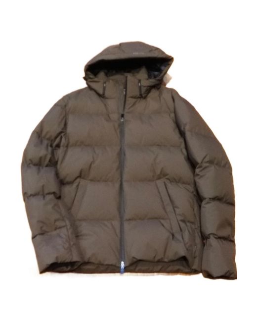 Herno Brown Hooded Puffer Jacket for men