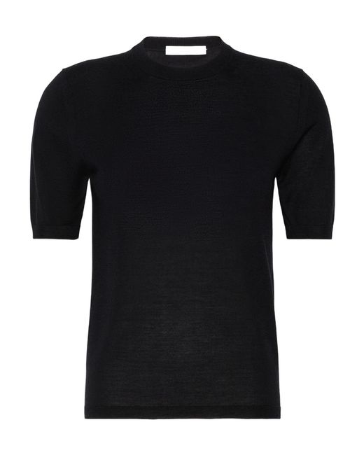 Max Mara Black Short-Sleeved Knitted Top