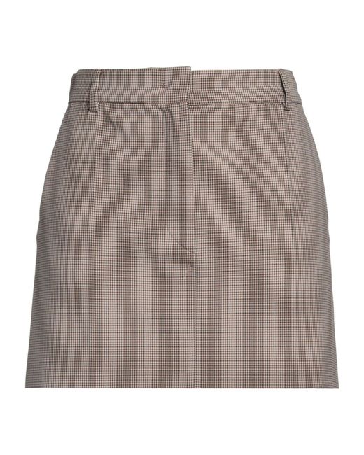 Sportmax Brown Houndstooth Pencil Skirt