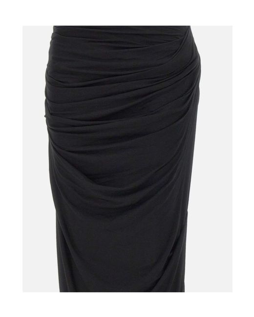 Entire studios Black Draped Maxi Skirt