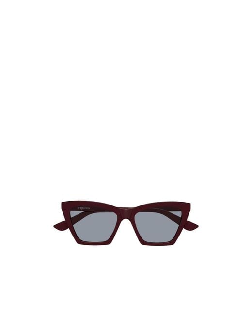 McQueen White Eyewear Cat-Eye Frame Sunglasses