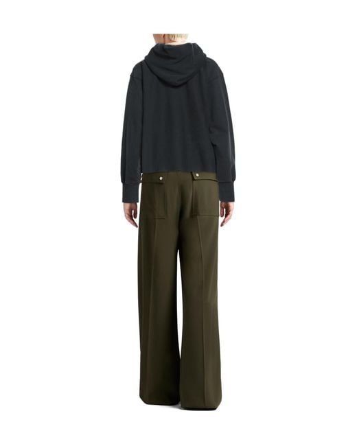 Maison Margiela Black Cropped Hoodie