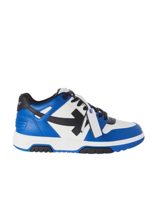 Off-White c/o Virgil Abloh Blue Leather Out Of Office Sneakers for men
