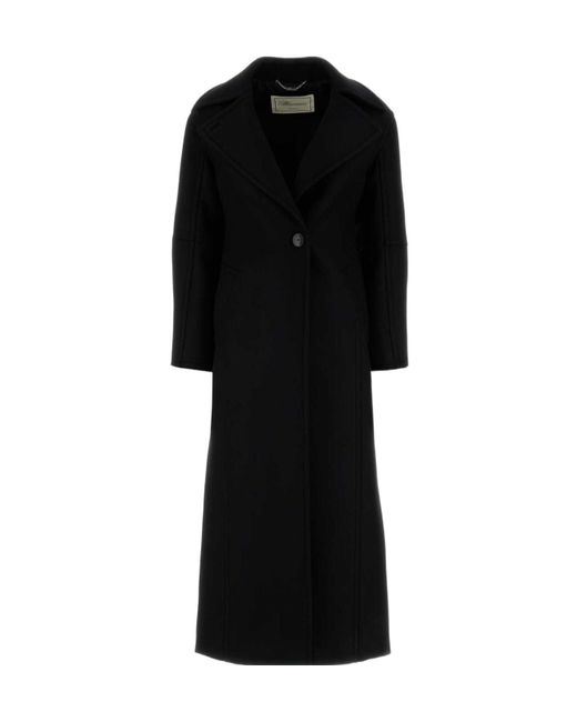 Blumarine Black Single-Breasted Coat
