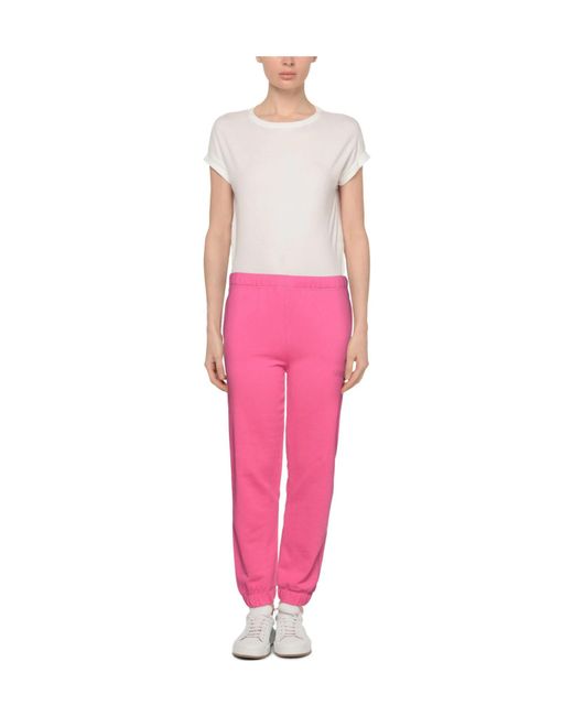 Ganni Pink Solidcolor Fleece Trousers