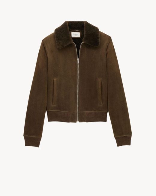 Saint Laurent Brown Bomber Jacket for men