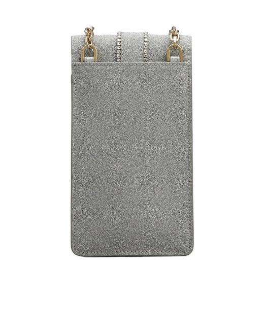 Roger Vivier Gray Miss Vivier Pocket Phone Holder