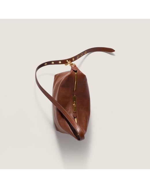 Miu Miu Brown Spirit Nappa Leather Bag