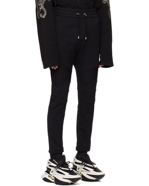 Balmain Blue Drawstring Track Trousers for men