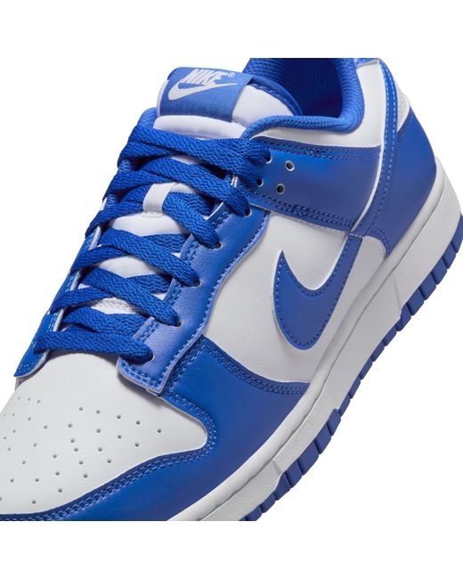 Nike Blue Dunk Low-Top Swoosh Sneakers for men