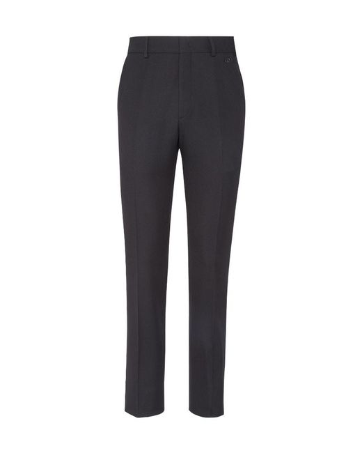 Fendi Blue Straight Leg Tailored Trousers for men