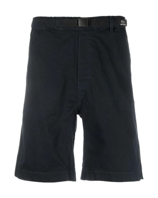 Woolrich Black Belted-Waist Bermuda Shorts for men