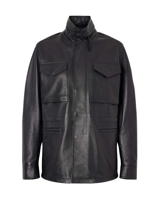 Gabriela Hearst Black Long-Sleeved Leather Jacket
