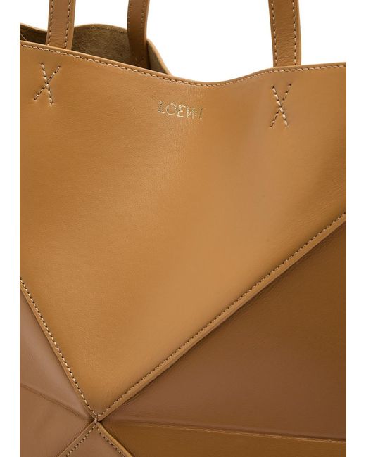 Loewe Brown Puzzle Medium Leather Tote