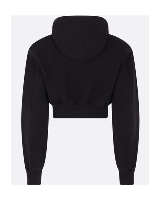 VAQUERA Black Cropped Logo Hoodie