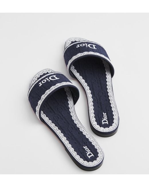 Dior Blue Dentelle Slide