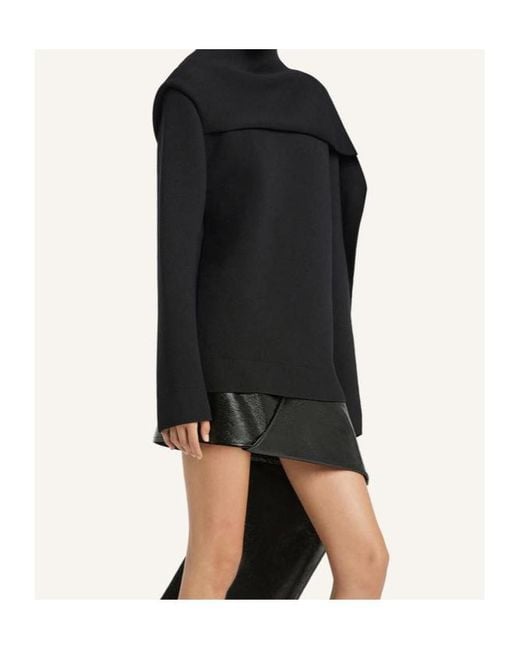 Courreges Purple Draped Wool Sweater