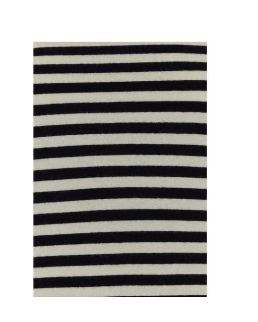 Extreme Cashmere Black Striped Knit Top