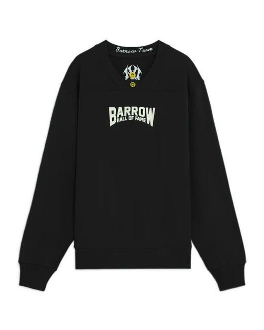 Barrow Black Logo-Print Sweatshirt for men