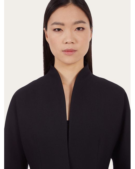 Ferragamo Blue Long-Sleeved Casual Jacket