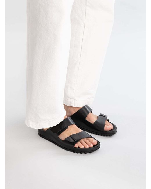 Officine Creative Black Round-Headed Sandals for men