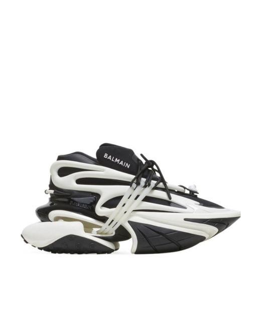 Balmain White Laced Sneakers