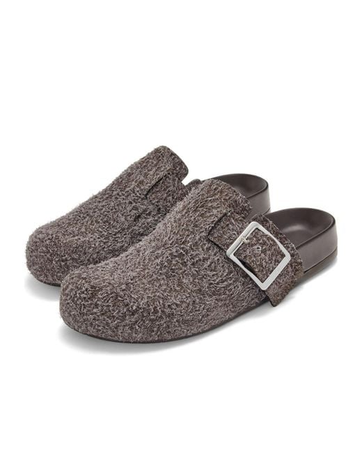 Loewe Brown Ease Buckle Mules for men