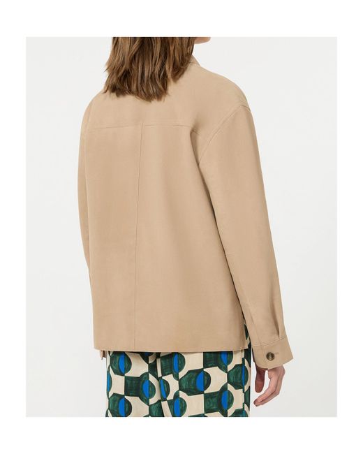 Weekend by Maxmara Natural Long Sleeve Leather Jacket