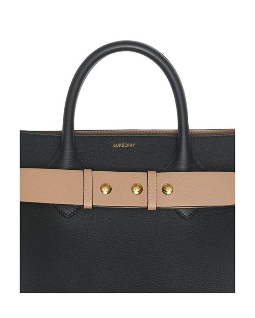 Burberry Black Medium Triple Stud Tote Bag