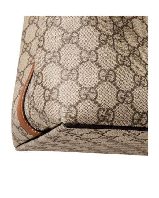 Gucci Natural Gg Emblem Small Shoulder Bag