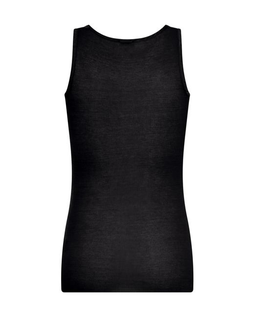 Roberto Collina Black Ribbed Tank Top
