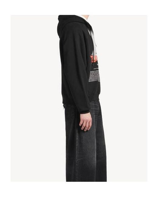 Balenciaga Black The Door Oversized Zip-Up Hoodie for men