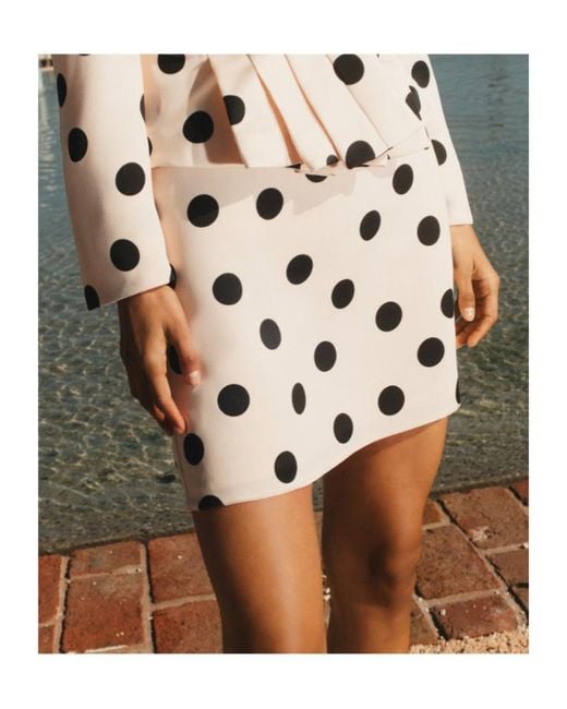 Marella Natural Satin Mini Skirt