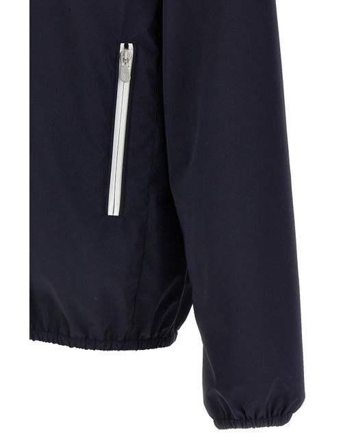 Brunello Cucinelli Blue Waterproof Jacket With Hood for men