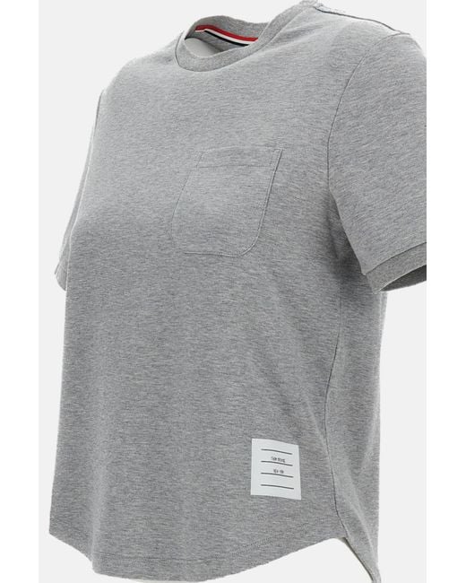 Thom Browne Gray Milano Pocket Crewneck T-Shirt