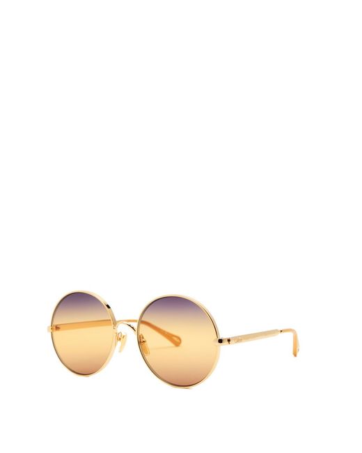 Chloé Multicolor Round-Frame Sunglasses
