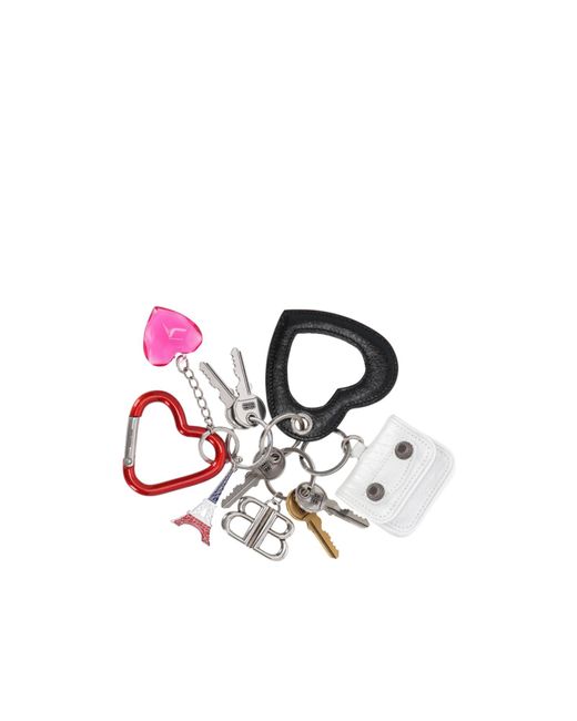 Balenciaga White Heart Plaque Bag Charm