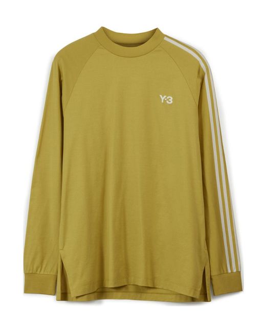 Y-3 Green Striped Long-Sleeved T-Shirt for men